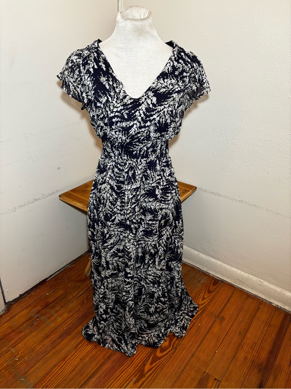 Tahari ASL Floral Chiffon Maxi Dress